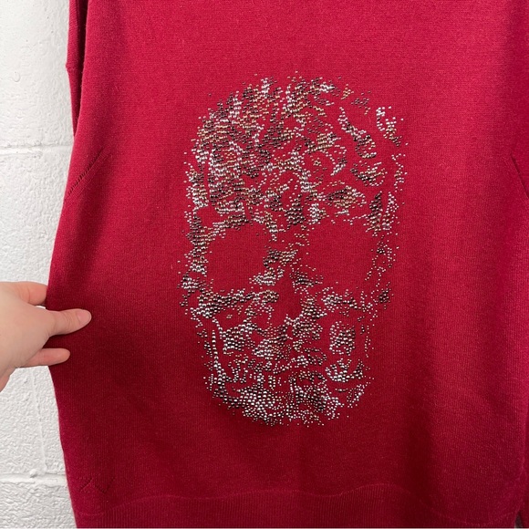 Zadig & Voltaire Red Gaby Embellished Skull Wool & Cashmere Jumper Size M - Picture 6 of 14